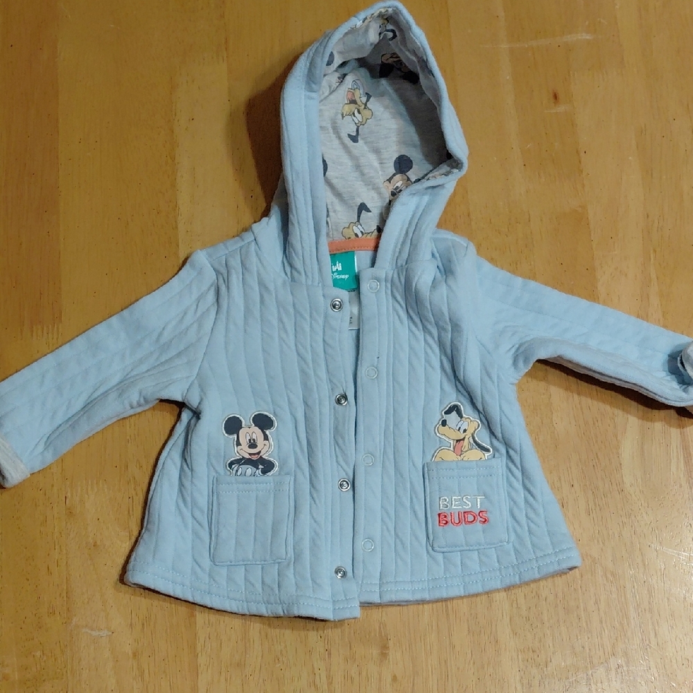 Disney Baby Blue Jacket with Character Print